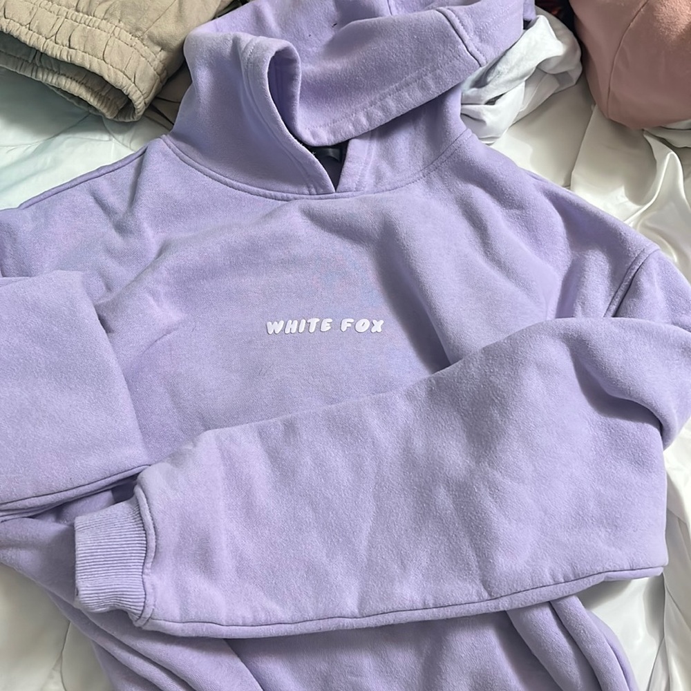 White fox hoodie